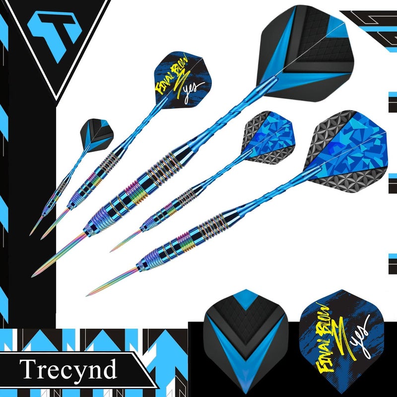 Trecynd Darts Metal Tip Set 3 Aluminum Shaft Metal Dart Set Professional Darts Steel Tip Sets + Extra Dart Flights 3 Replace Plastic Shafts Beginner or Professional Darts 22g - Image 3